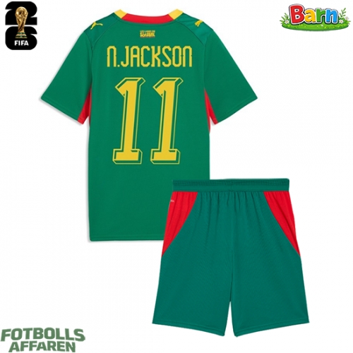 Senegal Nicolas Jackson #11 Bortaställ Barn VM 2026 Kortärmad (+ Korta byxor)